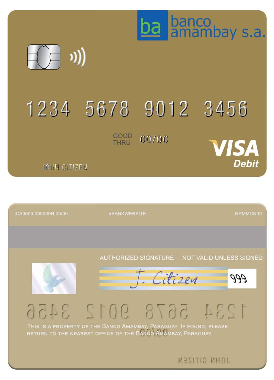 Paraguay Banco Amambay visa debit card